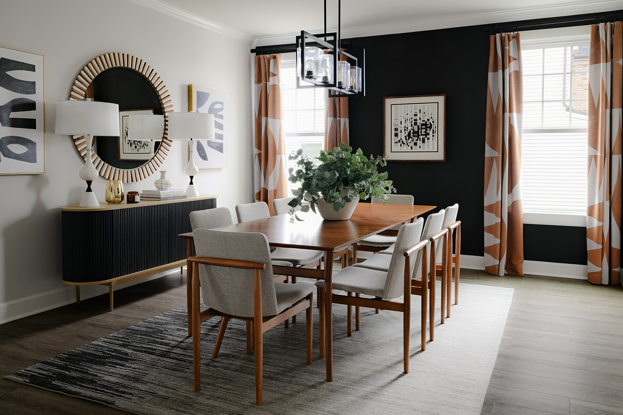 Luxury mid-century modern dining room in Rio Verde by Shaunna Cooper